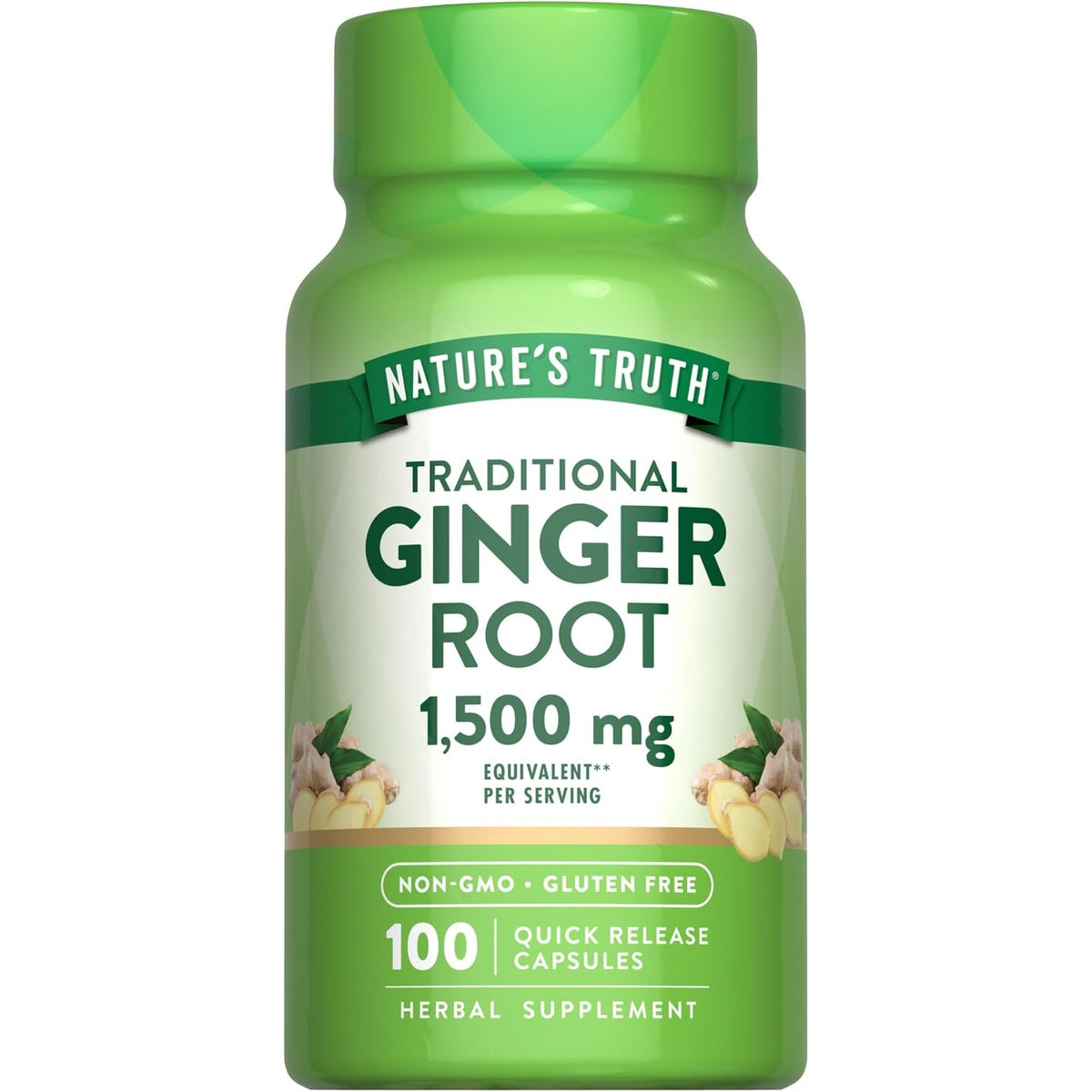 Nature's Truth Ginger Root Capsules | 100 Count | from Ginger Root Extract