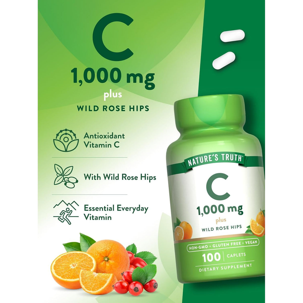 Nature's Truth Vitamin C 1000 mg, 100 Count