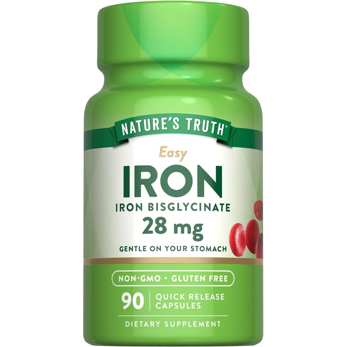 Nature's Truth Iron Supplement for Women & Men | 28 mg | 90 Capsules