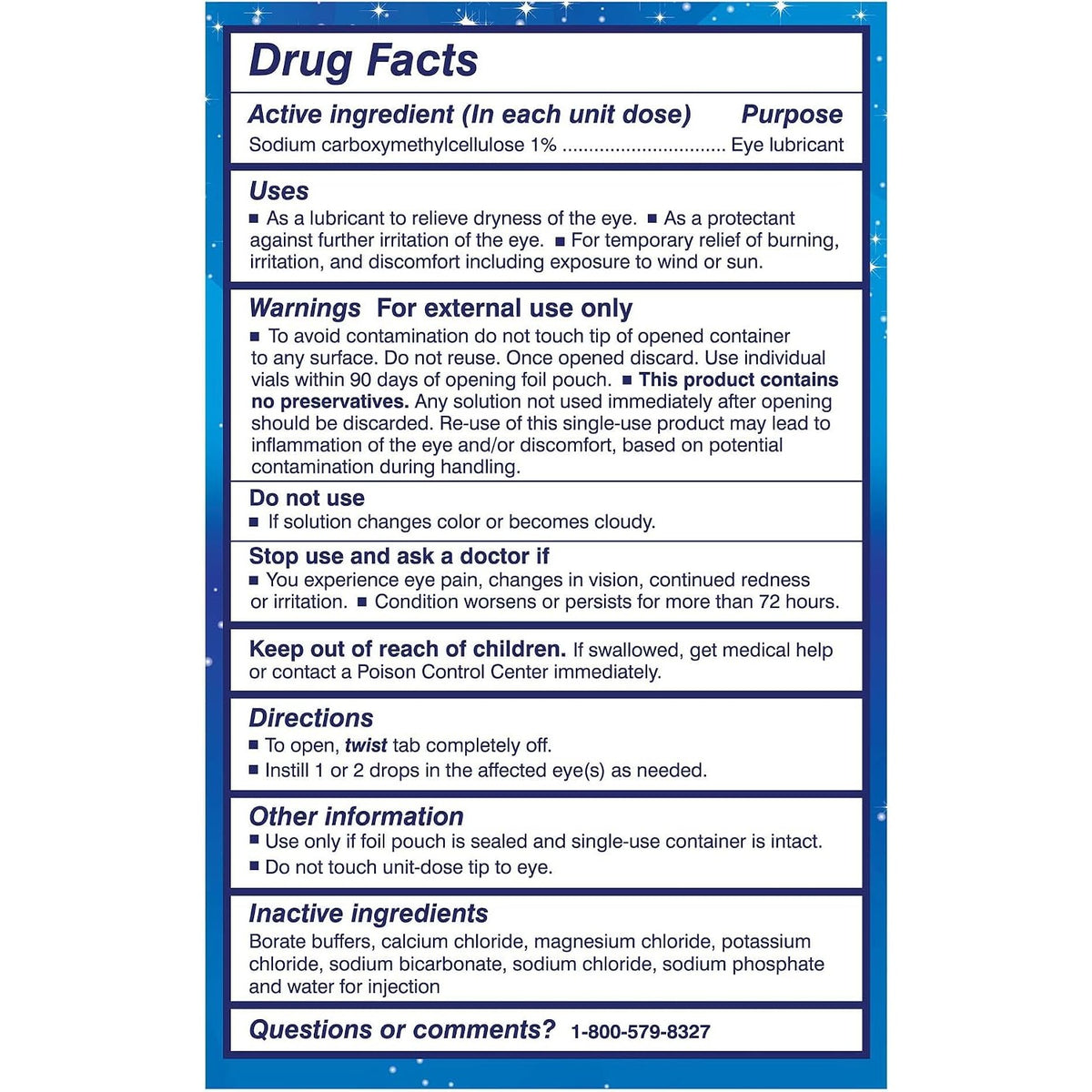 TheraTears Liquid Gel Nighttime, Preservative Free, Dry Eye Drops, 30 Ct