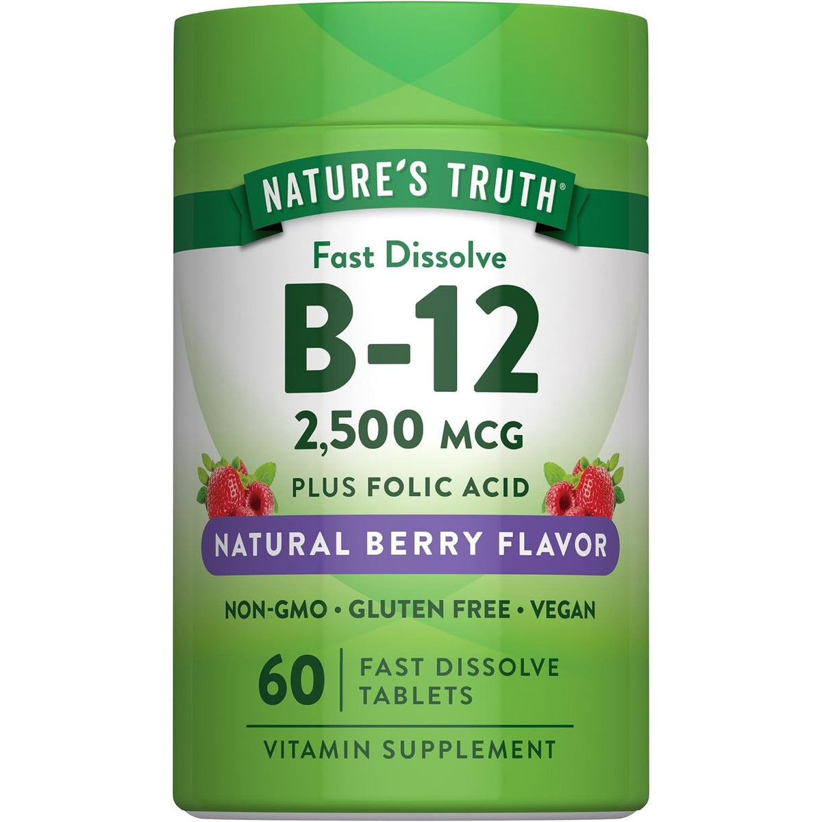 Nature's Truth B12 Vitamin | 2500 mcg | 60 Fast Dissolve Tablets