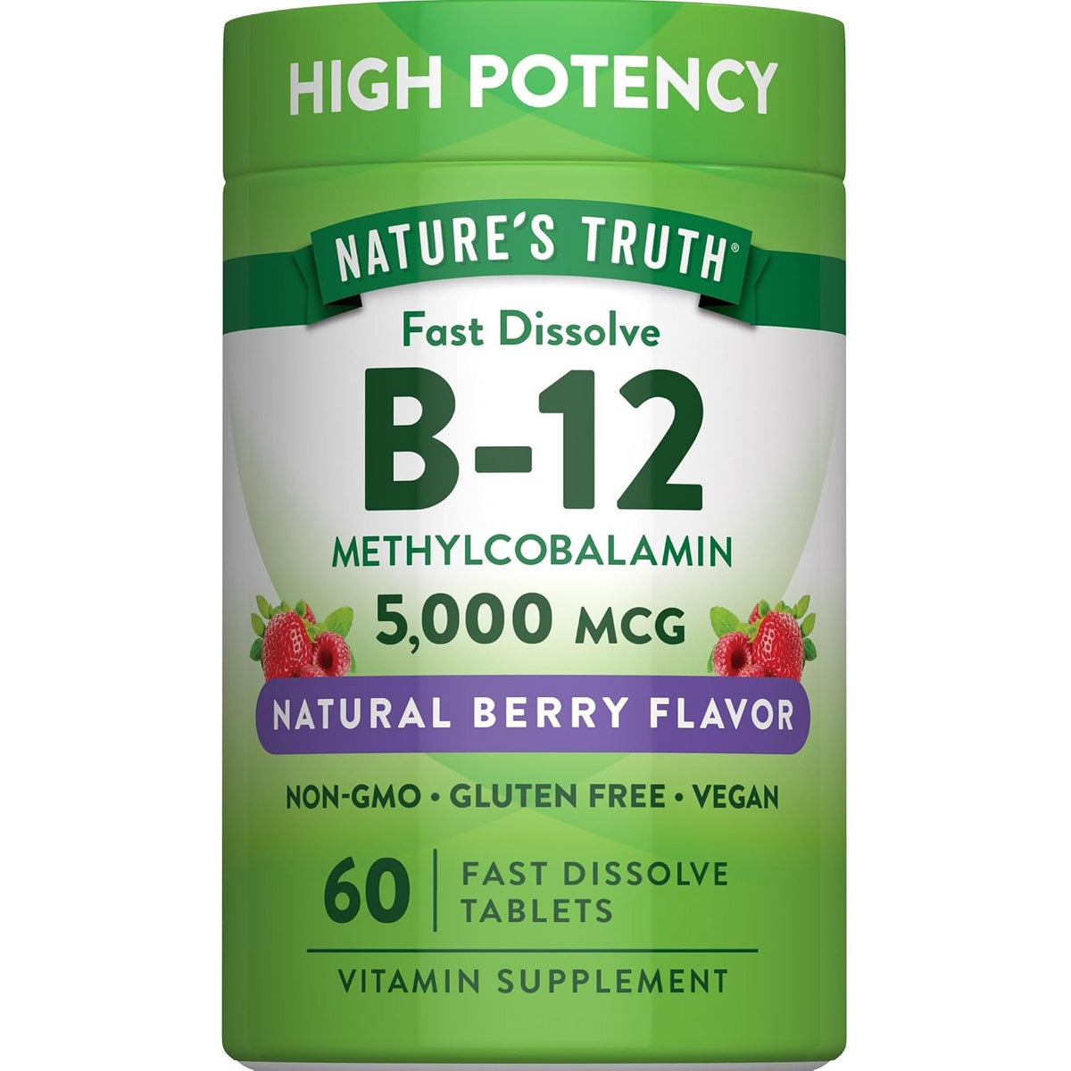 Nature's Truth B12 Vitamin | 5000 mcg | 60 Tablets