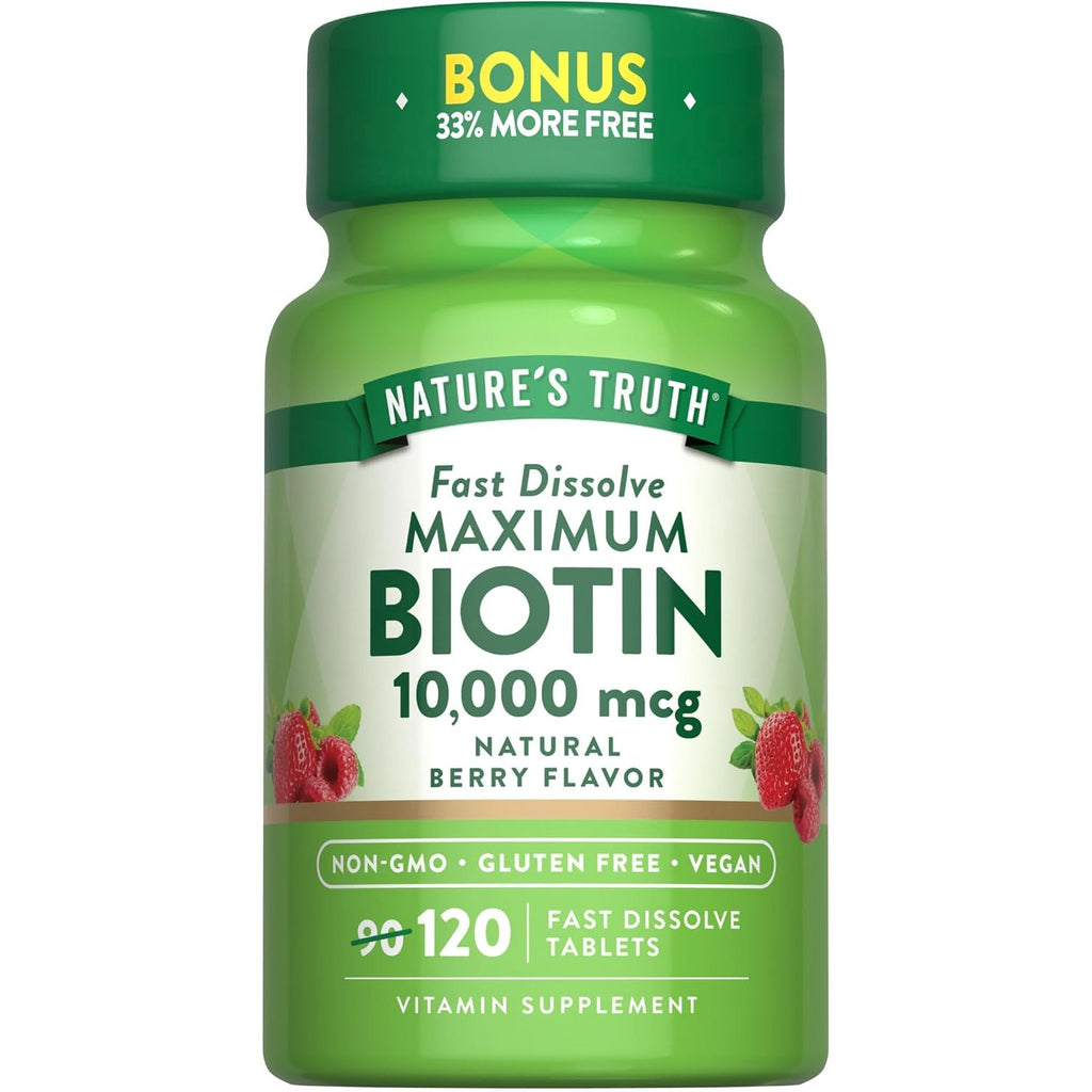 Nature's Truth Biotin 10000mcg | 120 Fast Dissolve Tablets
