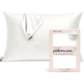 Kitsch Satin Pillowcase with Zipper Standard Size Ivory
