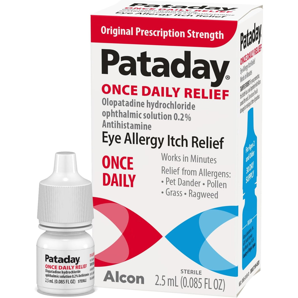 PATADAY Once Daily Allergy Eye Drops, Antihistamine for Itchy Eyes, 2.5 ml