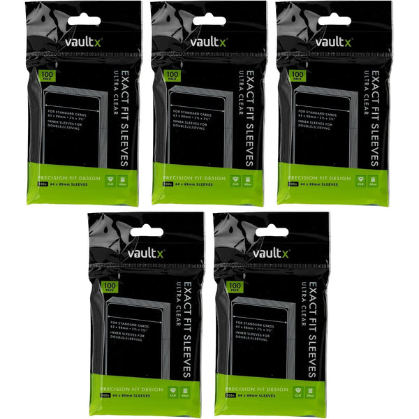 Vault X Exact Fit Inner Sleeves Clear for Trading Cards 500 Pack