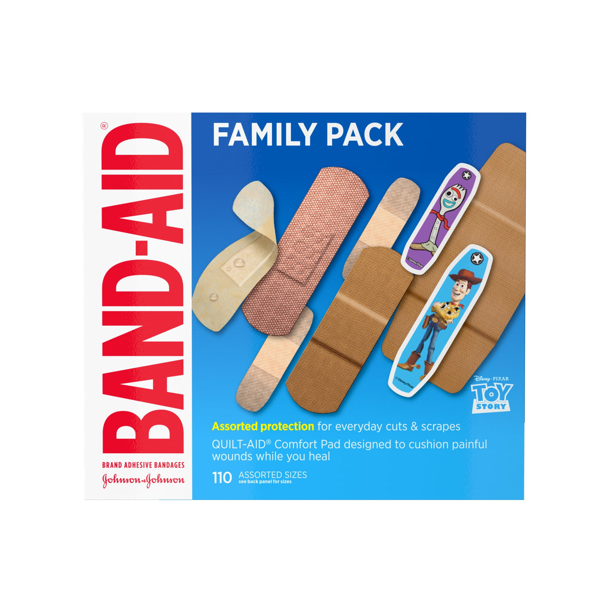 BAND-AID Brand Adhesive Bandages Family Variety Pack, Assorted, 110 Count
