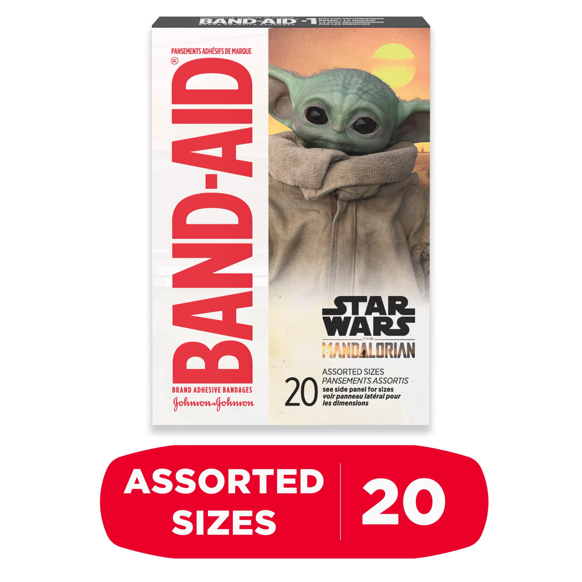 Band-Aid Brand Bandages for Kids, Star Wars The Mandalorian, 20 Count