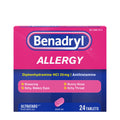 Benadryl Ultratabs Antihistamine Cold & Allergy Relief Tablets, 24 Count