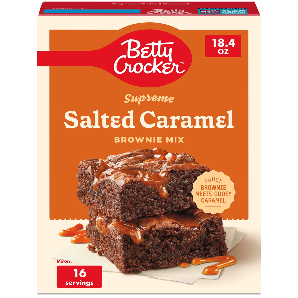 Betty Crocker Supreme Salted Caramel Brownie Mix, 18.4 oz