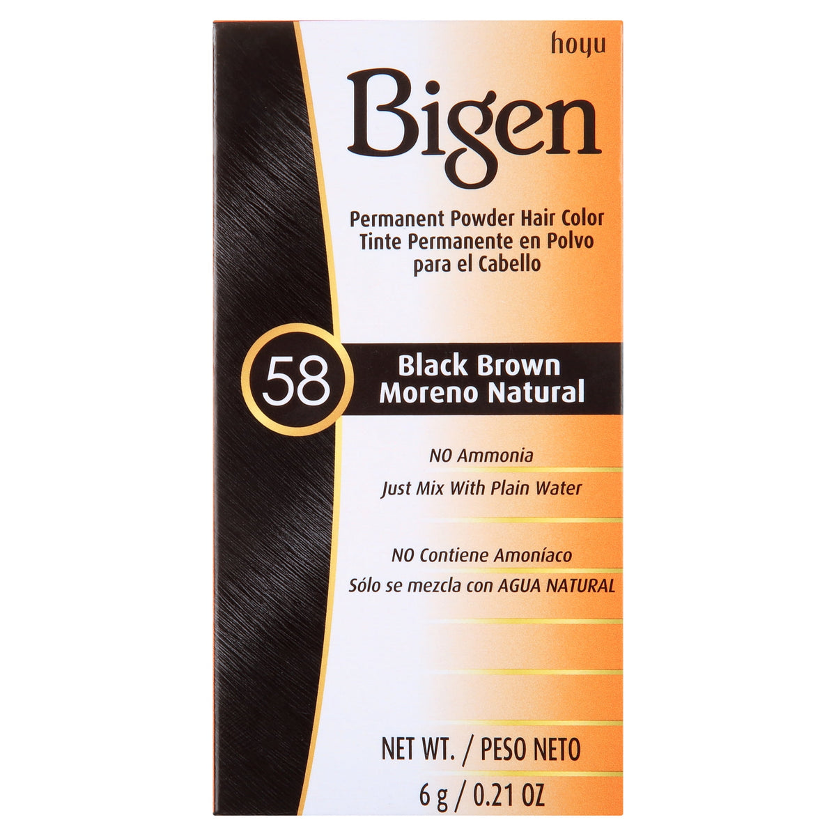 Bigen Permanent Powder Hair Color 58 Black Brown 1 ea