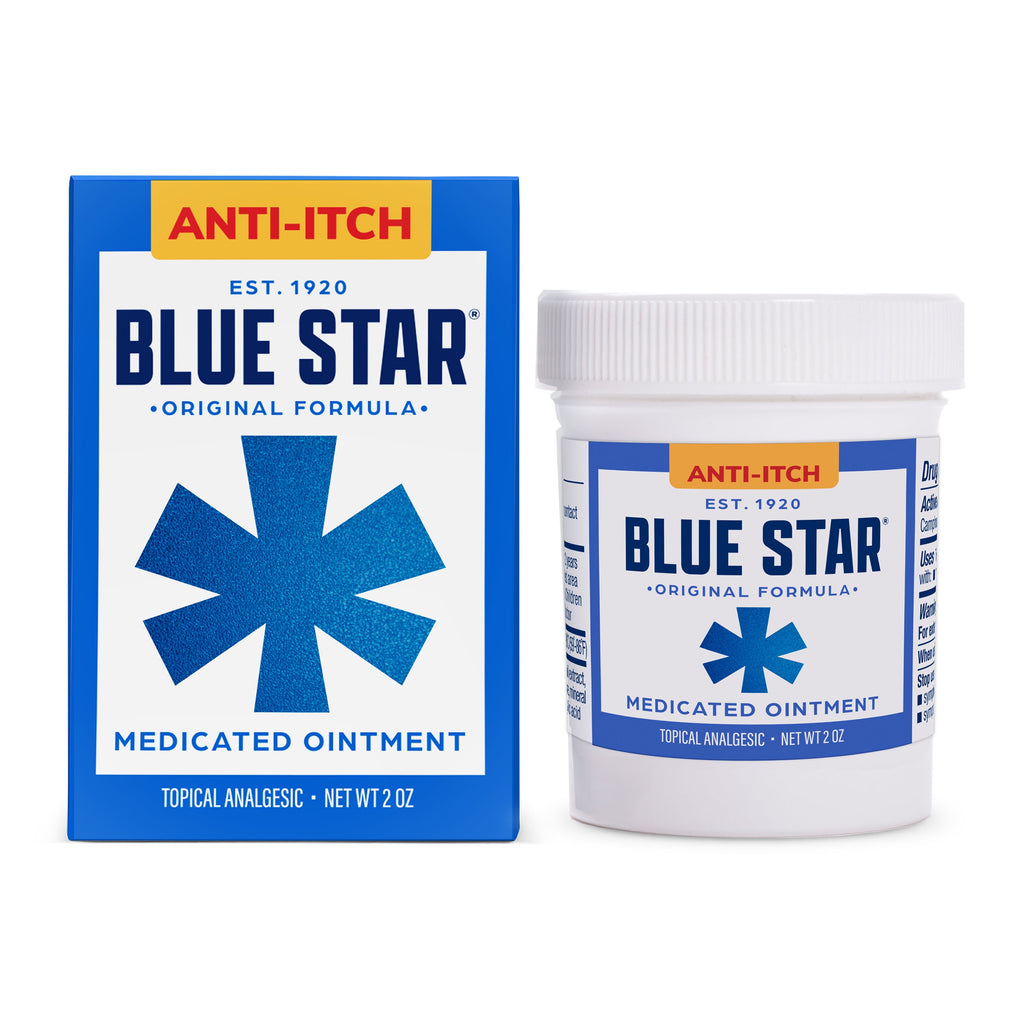 Blue Star Anti-Itch Medicated Ointment, Hydrocortisone and Steroid-Free, 2 oz