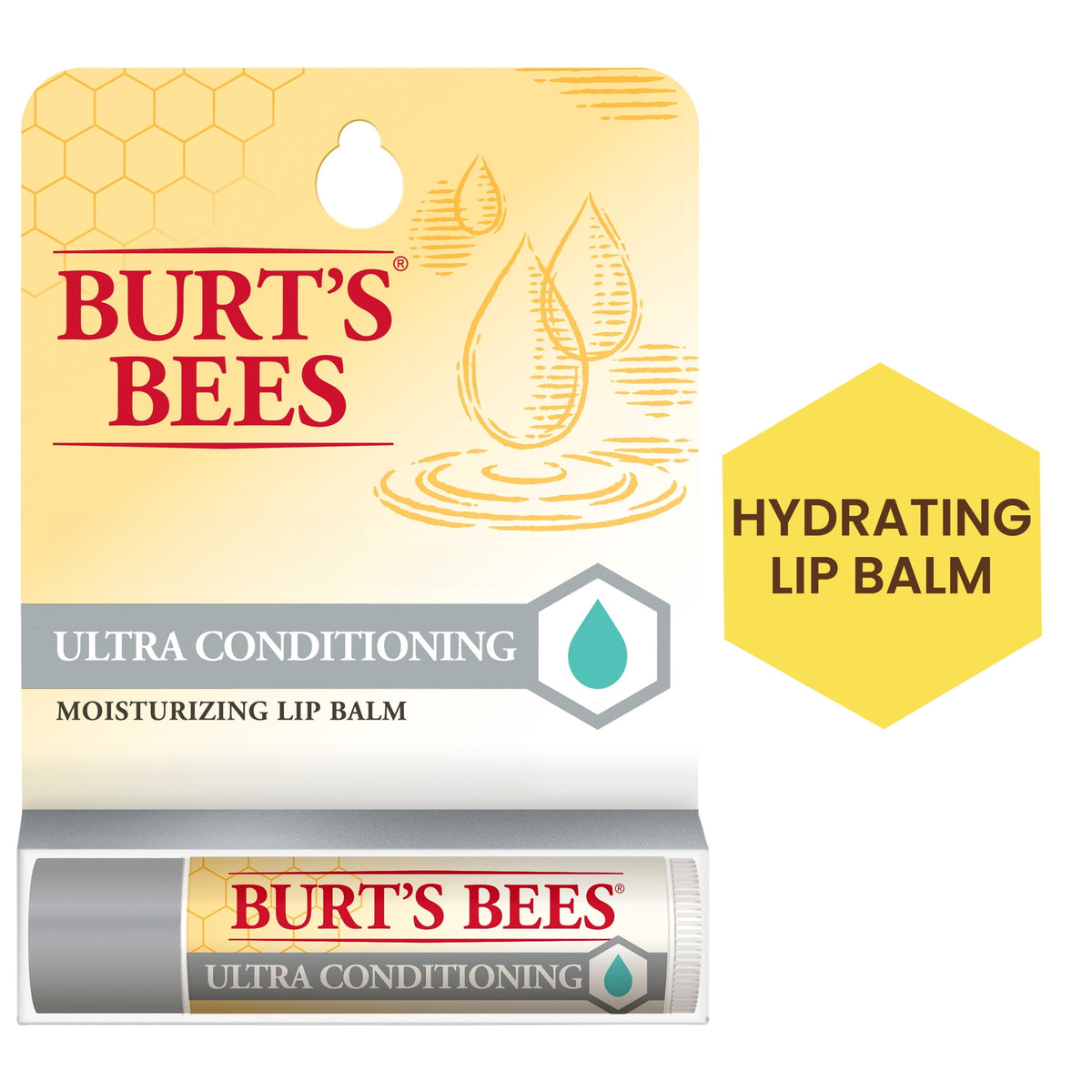 Burt's Bees Ultra Conditioning Moisturizing Lip Balm with Shea and Cocoa Butter, 0.15 oz.