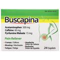 Buscapina Multi Symptom Acetaminophen and Caffeine Pain Relief, 24 Tablets