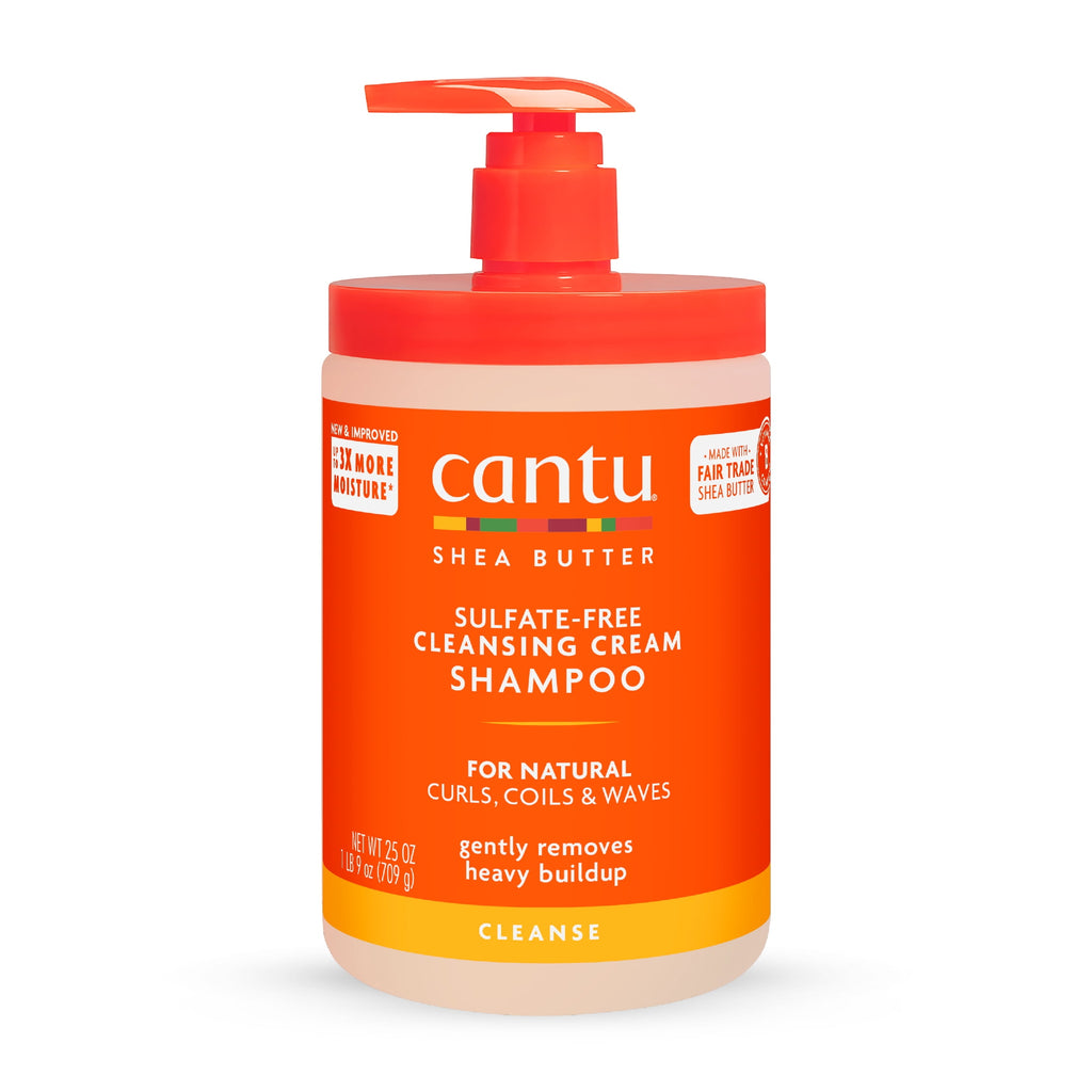 Cantu Shea Butter for Natural Hair Sulfate-Free Cleansing Cream Shampoo, 25 oz