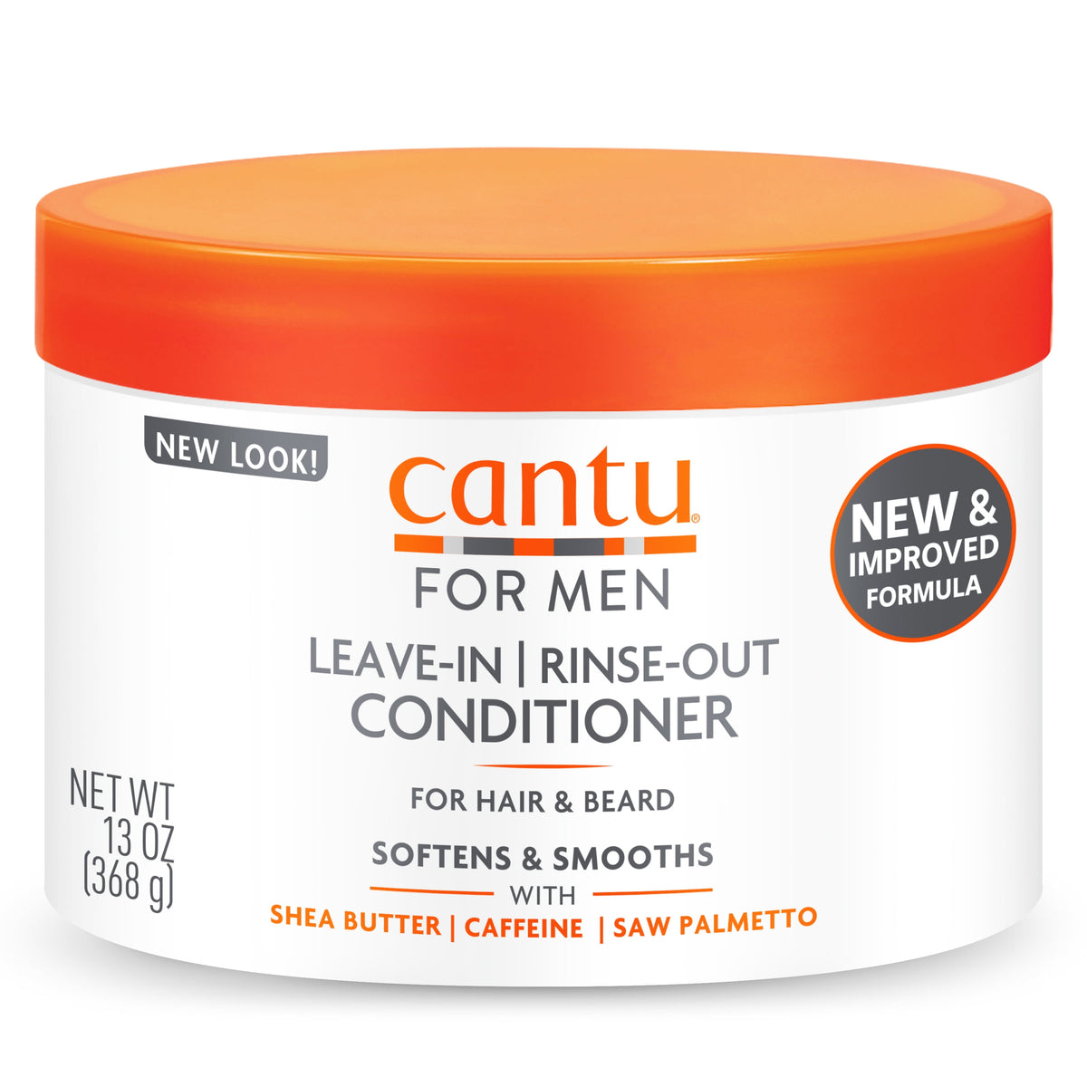 Cantu Men's Leave-In or Rinse-Out Conditioner for Hair and Beard, 13 oz
