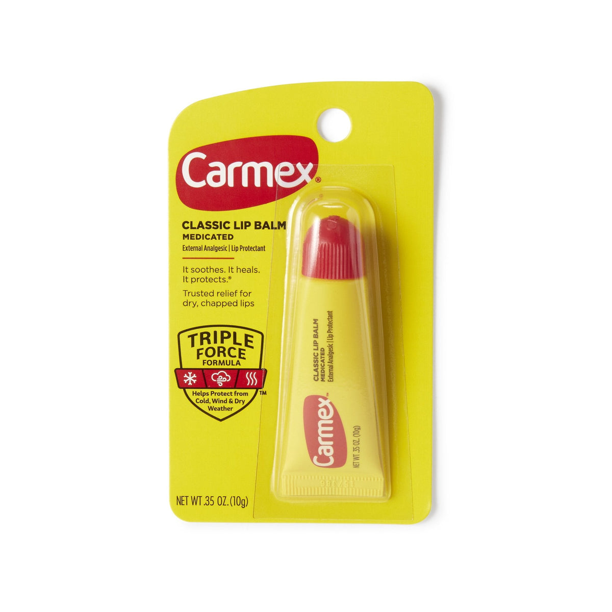 Carmex Classic Moisturizing Medicated Lip Balm, 0.35 Ounce Tube