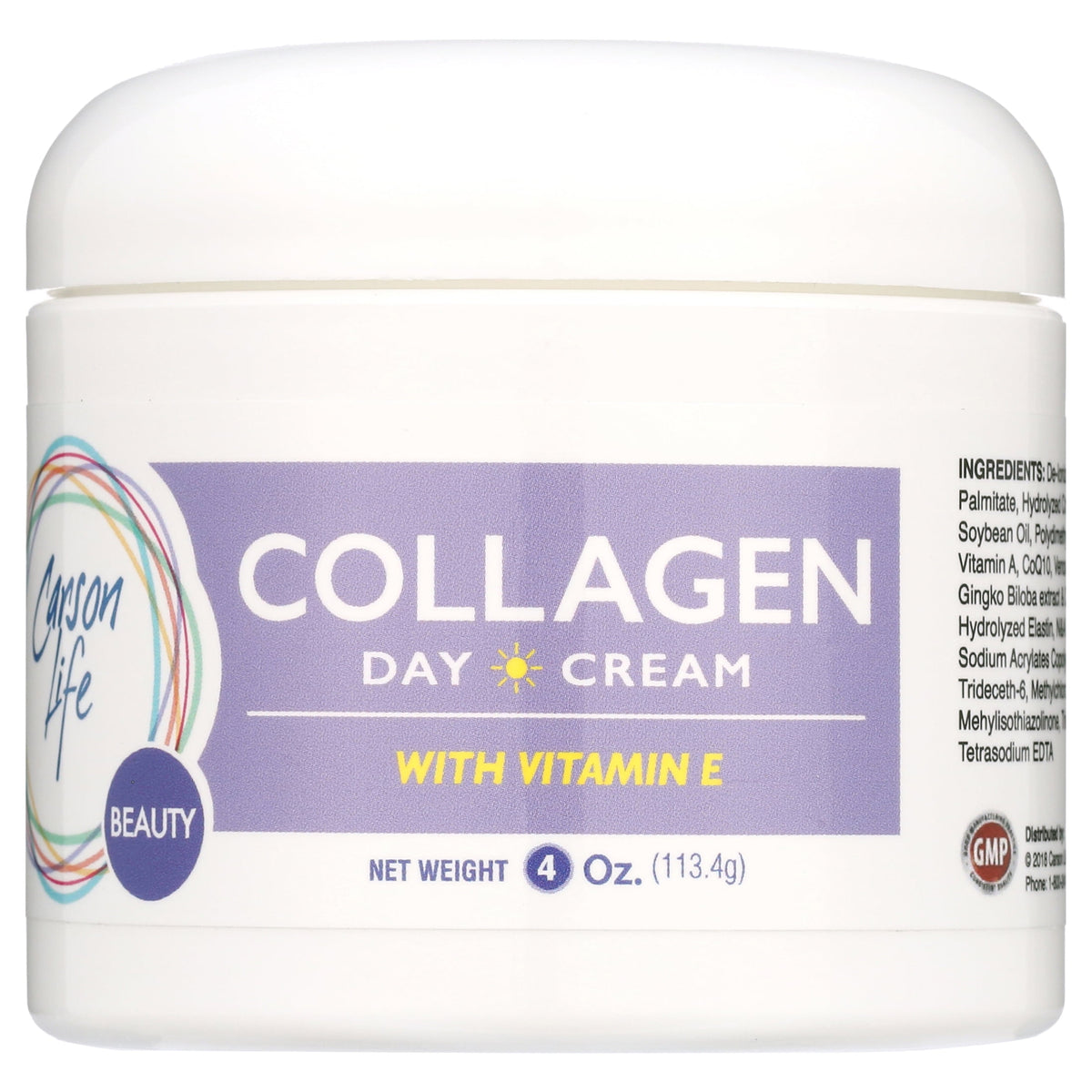 Carson Life Collagen Elastin with Vitamin E Face Cream, 4 Oz