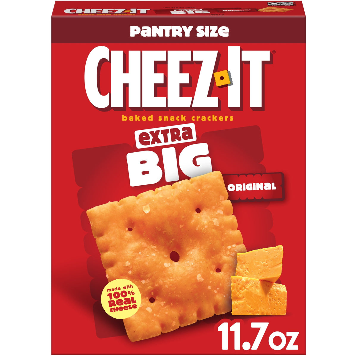 Cheez-It Extra Big Cheese Crackers, Baked Snack Crackers, 11.7 oz