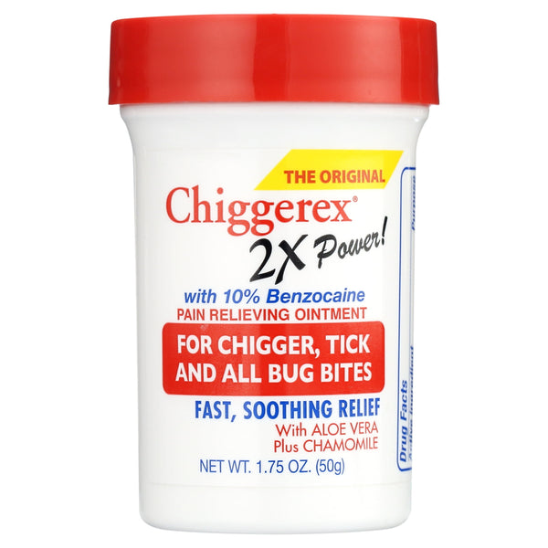 Chiggerex 2X Medicated Ointment for Chiggers, Mosquito, and Bug Bites 1.75oz