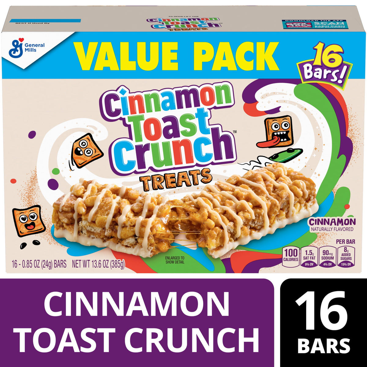 Cinnamon Toast Crunch Cereal Treat Bars (16 Bars)