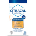 Citracal Slow Release 1200 Calcium with Vitamin D3, Bone Health Support, Coated Caplets, 80 Count