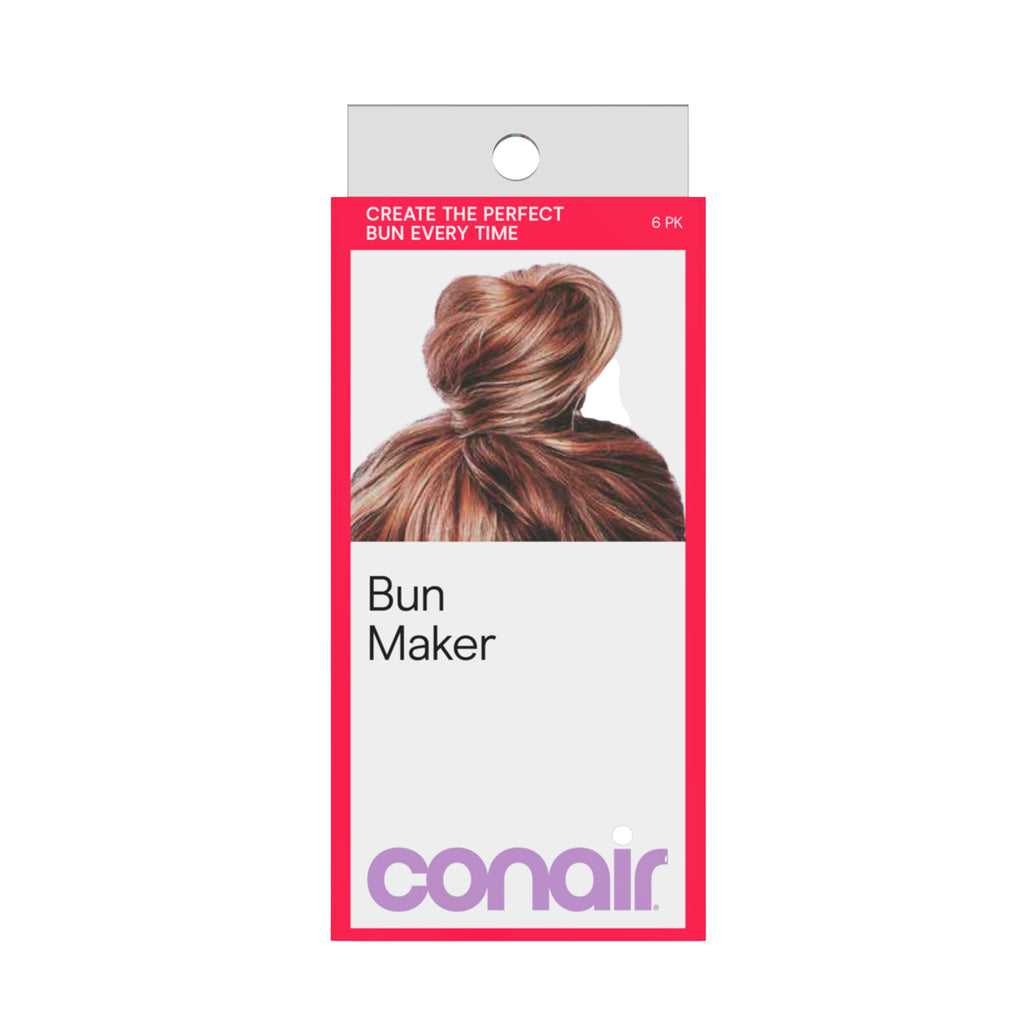 Conair Bun Maker Kit with Bobby Pins, Brown, 6 pk