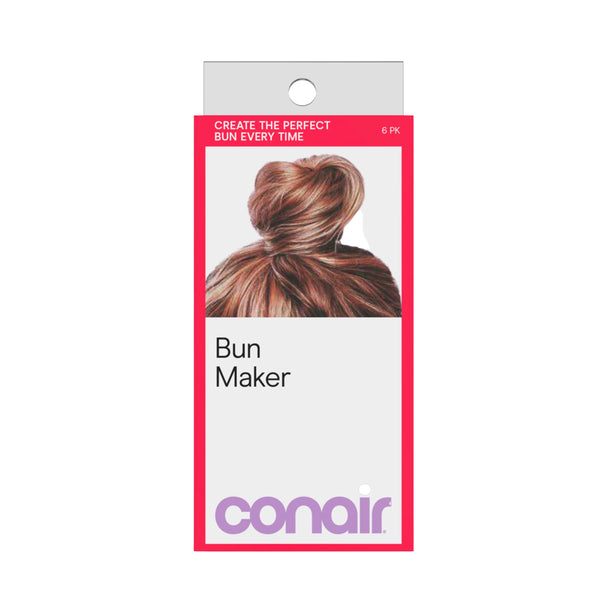 Conair Bun Maker Kit with Bobby Pins, Brown, 6 pk