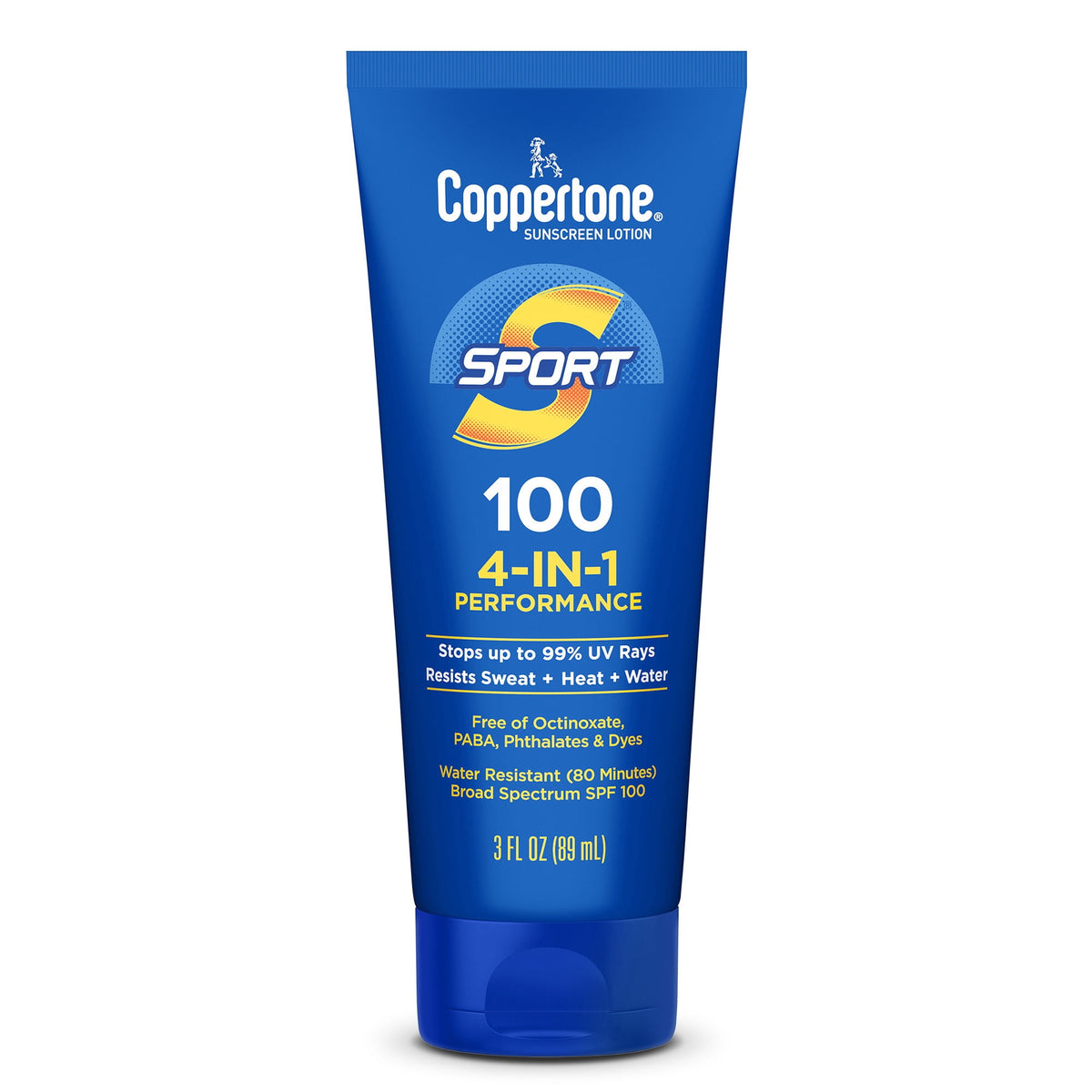 Coppertone Sport Sunscreen Lotion, SPF 100 Sunscreen, 3 fl oz