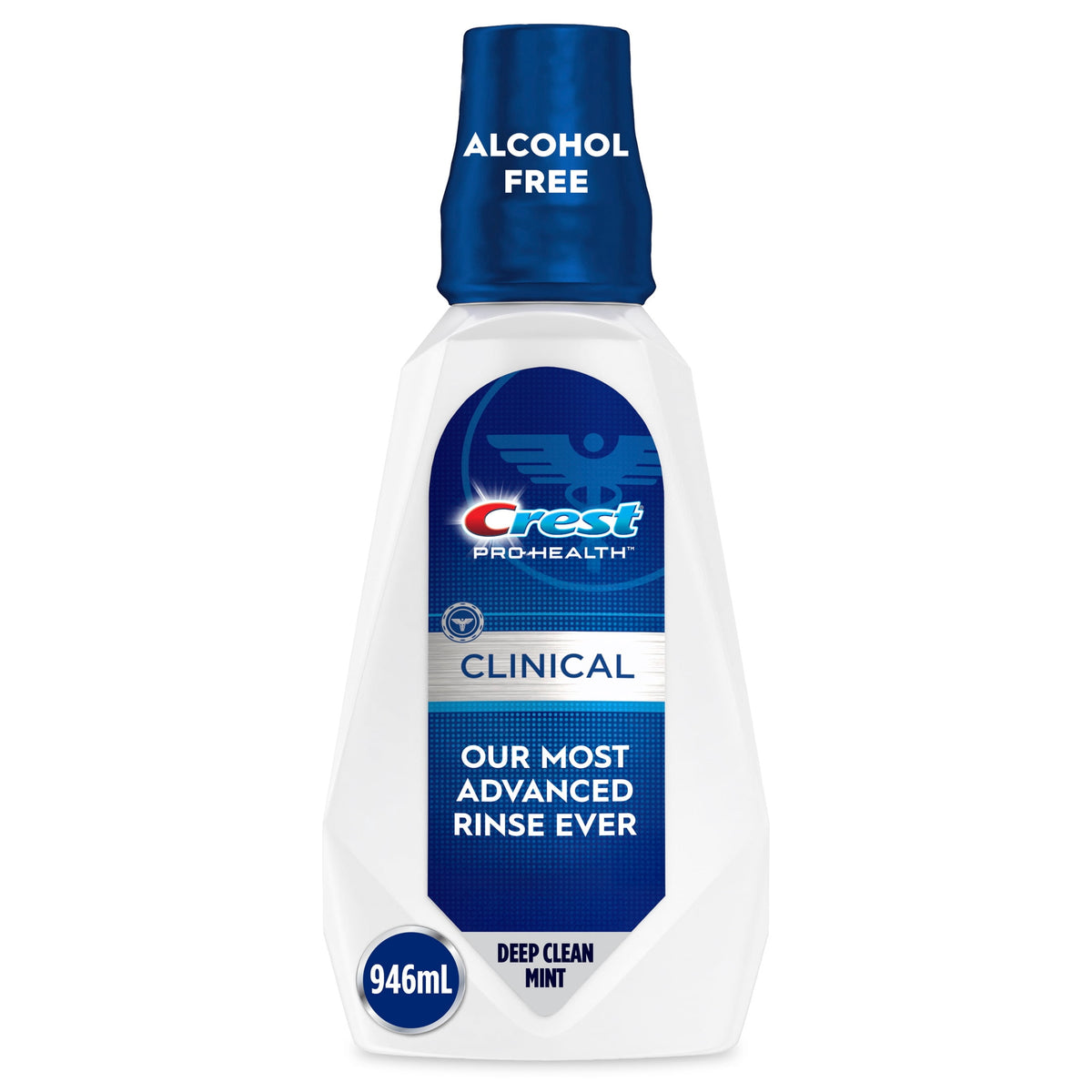 Crest Mouthwash, Pro-Health Clinical Mouthwash, Alcohol Free, Antigingivitis & Antiplaque, Deep Clean Mint- 946 mL
