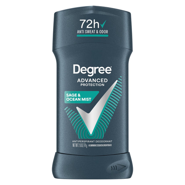 Degree Men Antiperspirant Deodorant 72-Hour Sweat And Odor Protection Sage & Ocean Mist Antiperspirant For Men With Body Heat Activated Technology