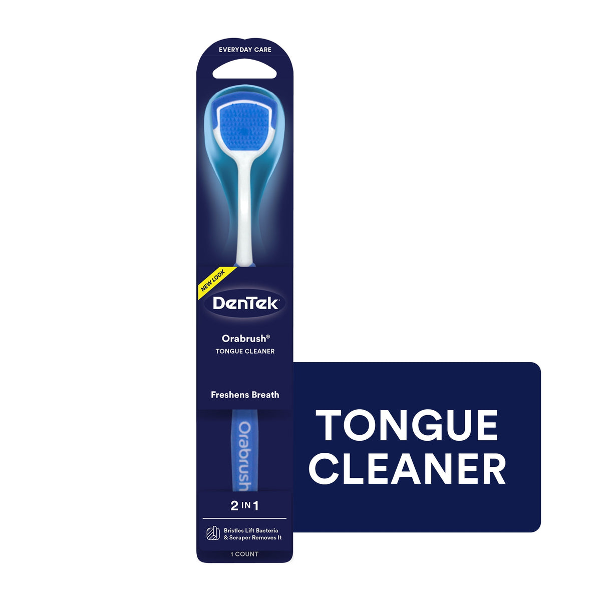 DenTek Orabrush Fresh Breath Tongue Cleaner, BPA-Free Tongue Scraper, 1 Count