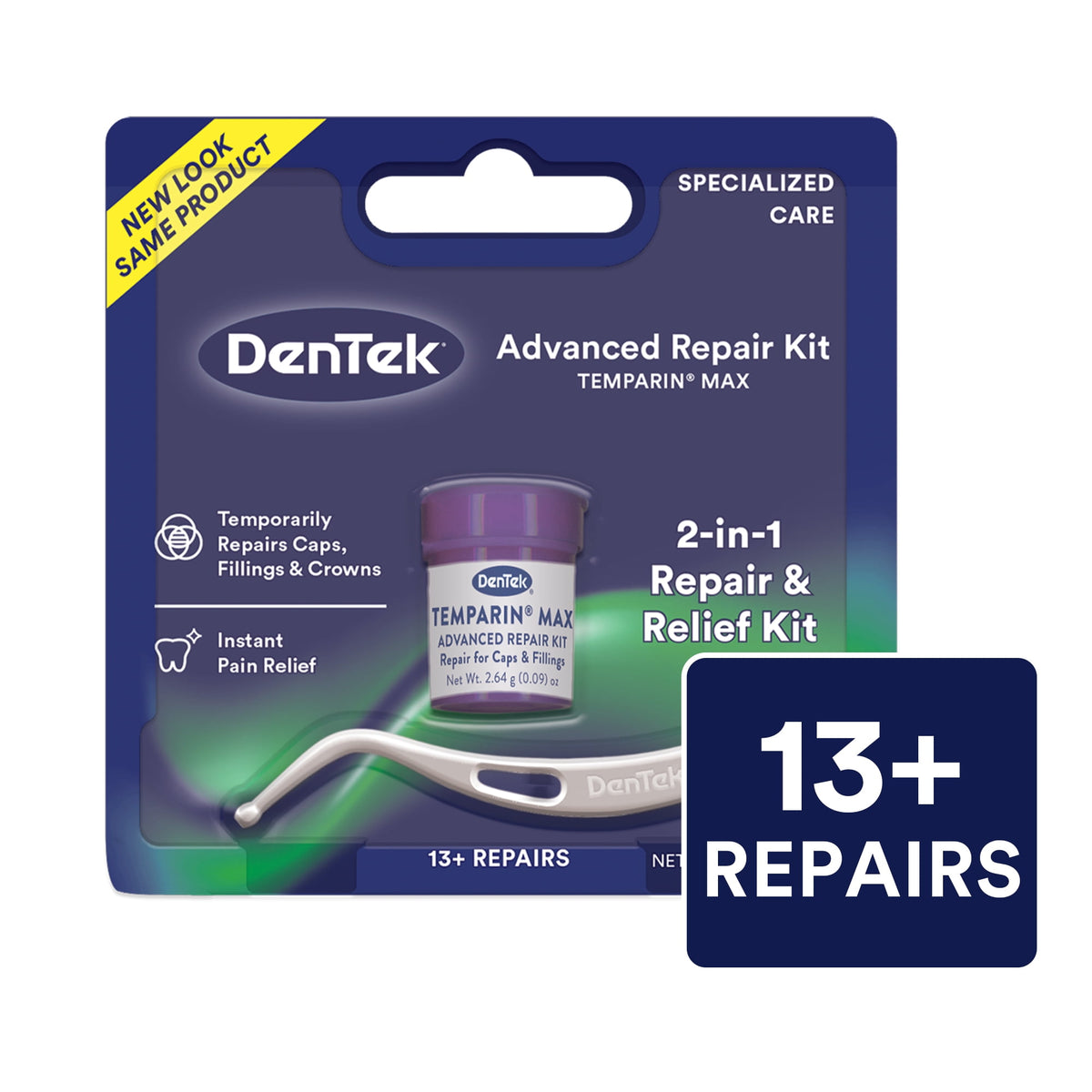 DenTek Temparin Max Advanced Tooth Repair Kit, Loose Cap Set, 13 Repairs