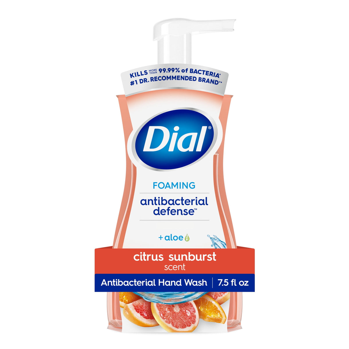 Dial Antibacterial Defense Citrus Sunburst Scent Foaming Hand Soap, 7.5 fl oz