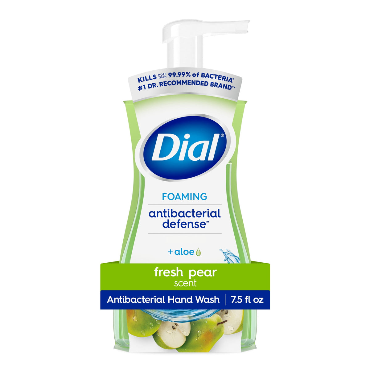 Dial Antibacterial Defense Fresh Pear Scent Foaming Hand Soap, 7.5 fl oz