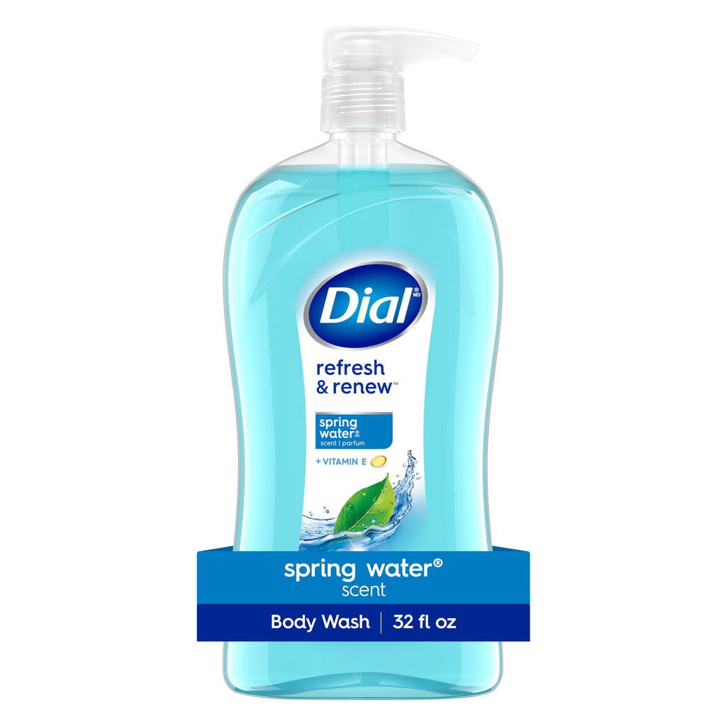 Dial Spring Water Body Wash, Refresh & Renew, Gentle on All Skin Types, 32 fl oz