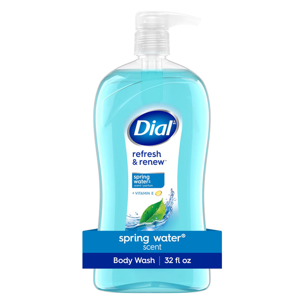 Dial Spring Water Body Wash, Refresh & Renew, Gentle on All Skin Types, 32 fl oz
