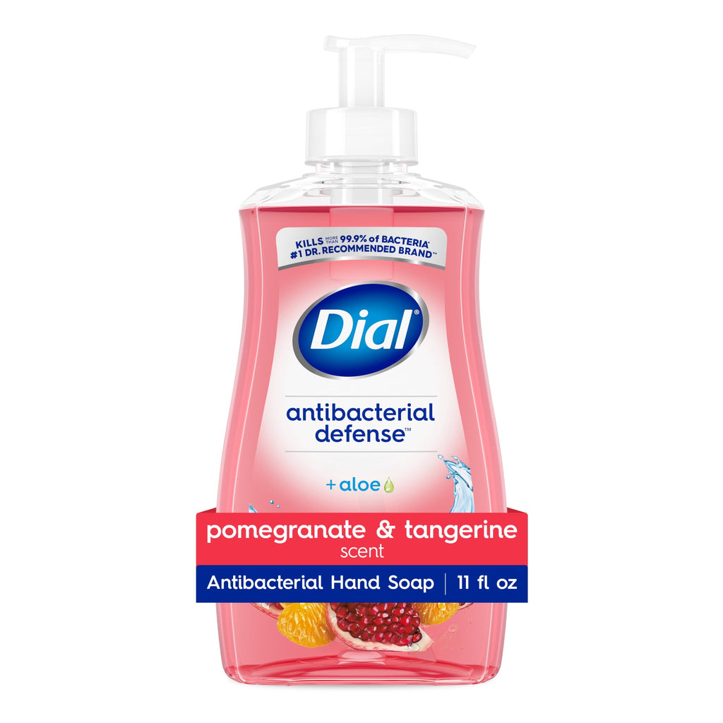 Dial Antibacterial Defense Pomegranate & Tangerine Liquid Hand Soap, 11 fl oz