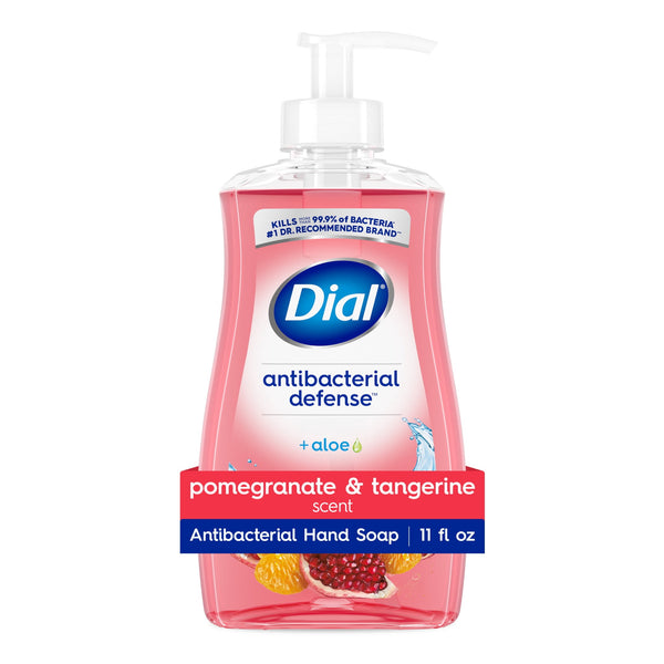 Dial Antibacterial Defense Pomegranate & Tangerine Liquid Hand Soap, 11 fl oz