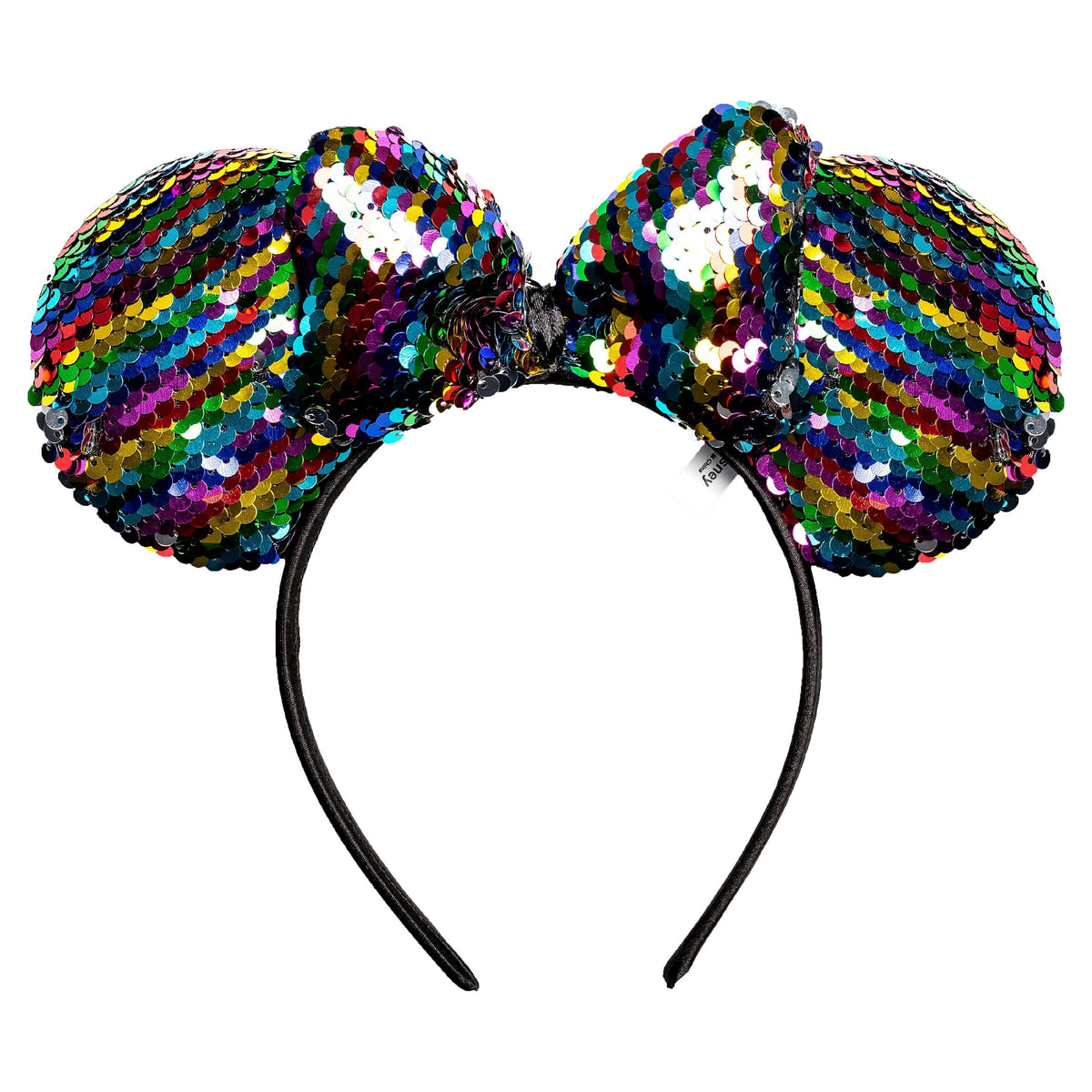 Girl's Disney Minnie Mouse Rainbow Sequin Bow Ears Headband