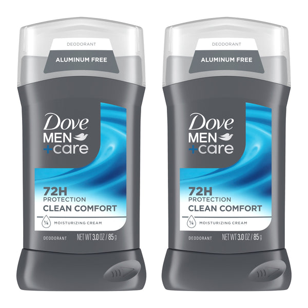 Dove Men+Care Deodorant Stick For Men Aluminum Free 72H Odor Protection Extra Fresh Mens Deodorant With 1/4 Moisturizing Cream ,3.0 oz Twin Pack