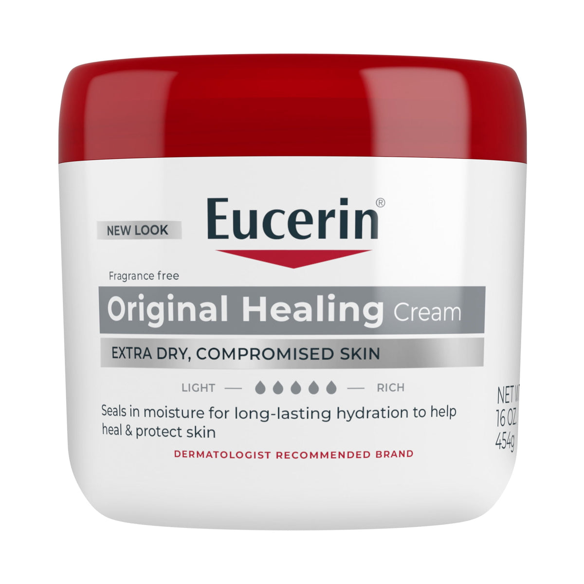 Eucerin Original Healing Cream, Dry Skin Body Cream, 16 oz Jar