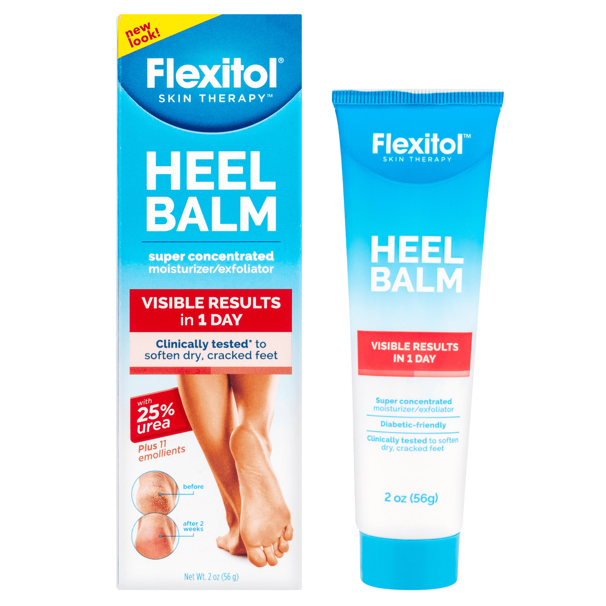 Flexitol Heel Balm, Intensive Hydration Foot Cream for Cracked Heels, 2 oz Tube