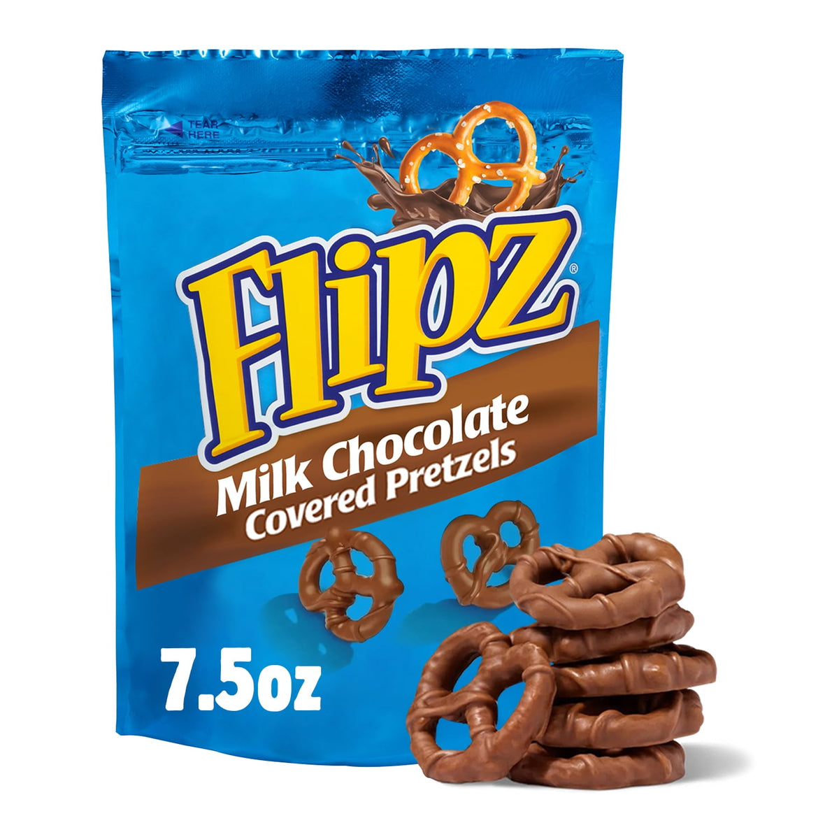 Flipz Milk Chocolate Covered Pretzels, 7.5 oz