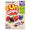 Funables Fruity Snacks, Mixed Berry Flavored Snacks, 0.8 Ounce Pouches, 40 Count
