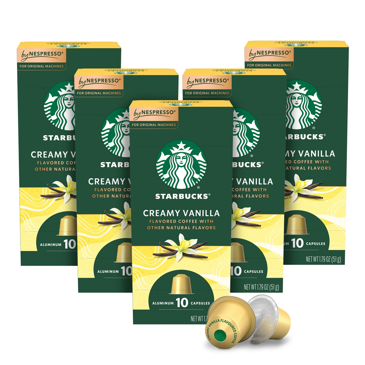 Starbucks by Nespresso OL Creamy Vanilla Capsules, 50ct