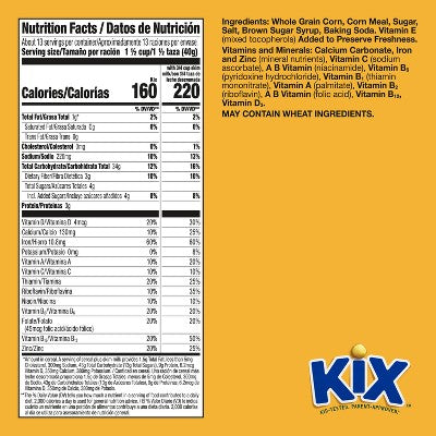 General Mills Kix Cereal - 18oz: Whole Grain, No Artificial Flavors