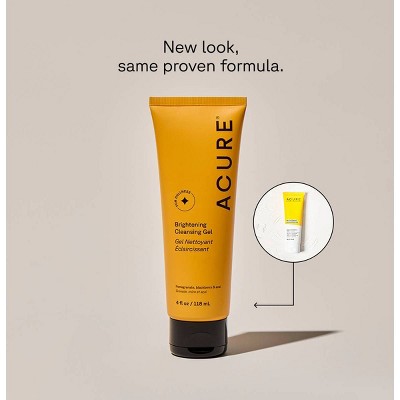 Acure Brightening Cleansing Gel - Citrus - 4 fl oz