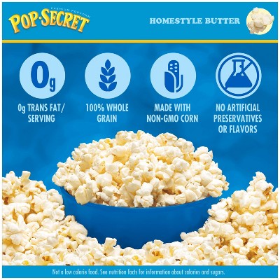 Pop Secret Microwave Popcorn Homestyle Butter Flavor - 3.2oz/12ct