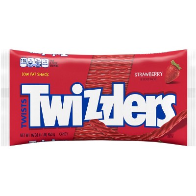 Twizzlers Strawberry Flavored Licorice Twists, Low Fat Candy - 16oz